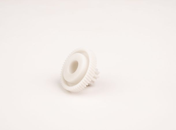 ingranaggio affettatrice stampata in 3d bianco